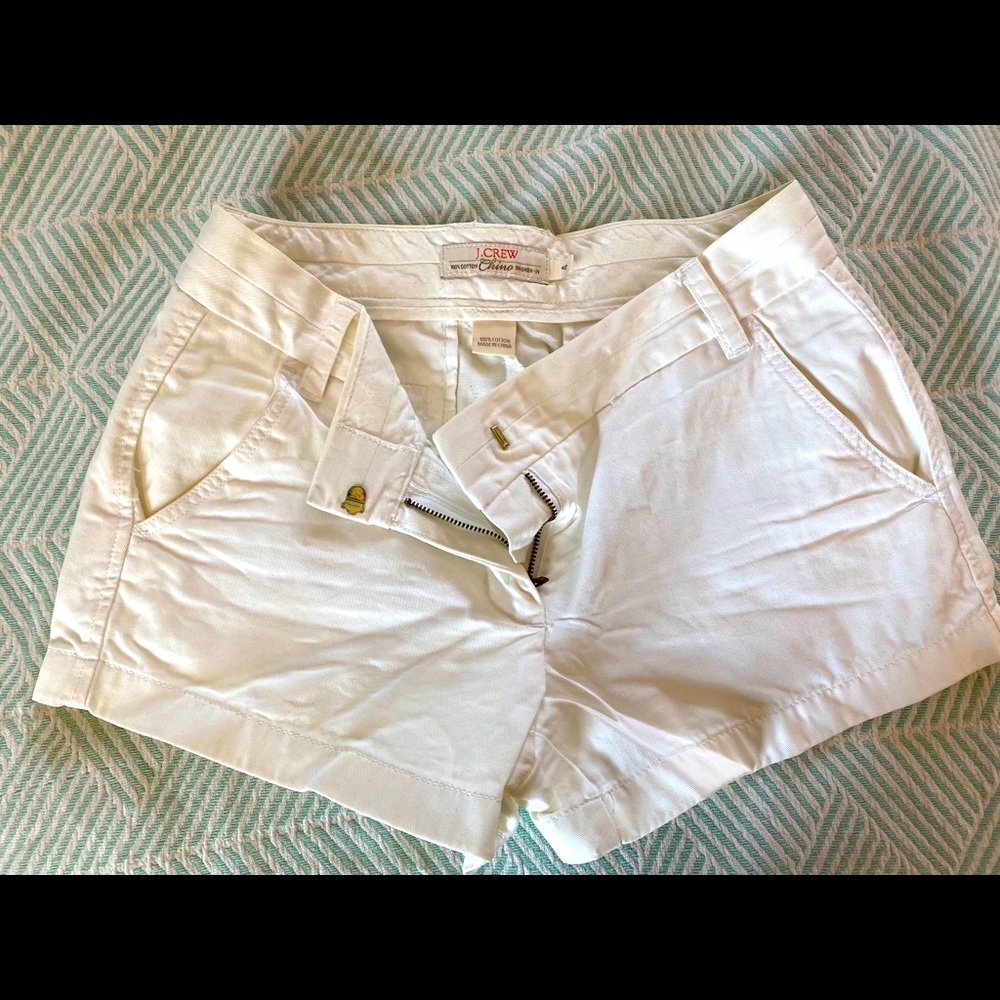 J. Crew White Chino Short, Size 4